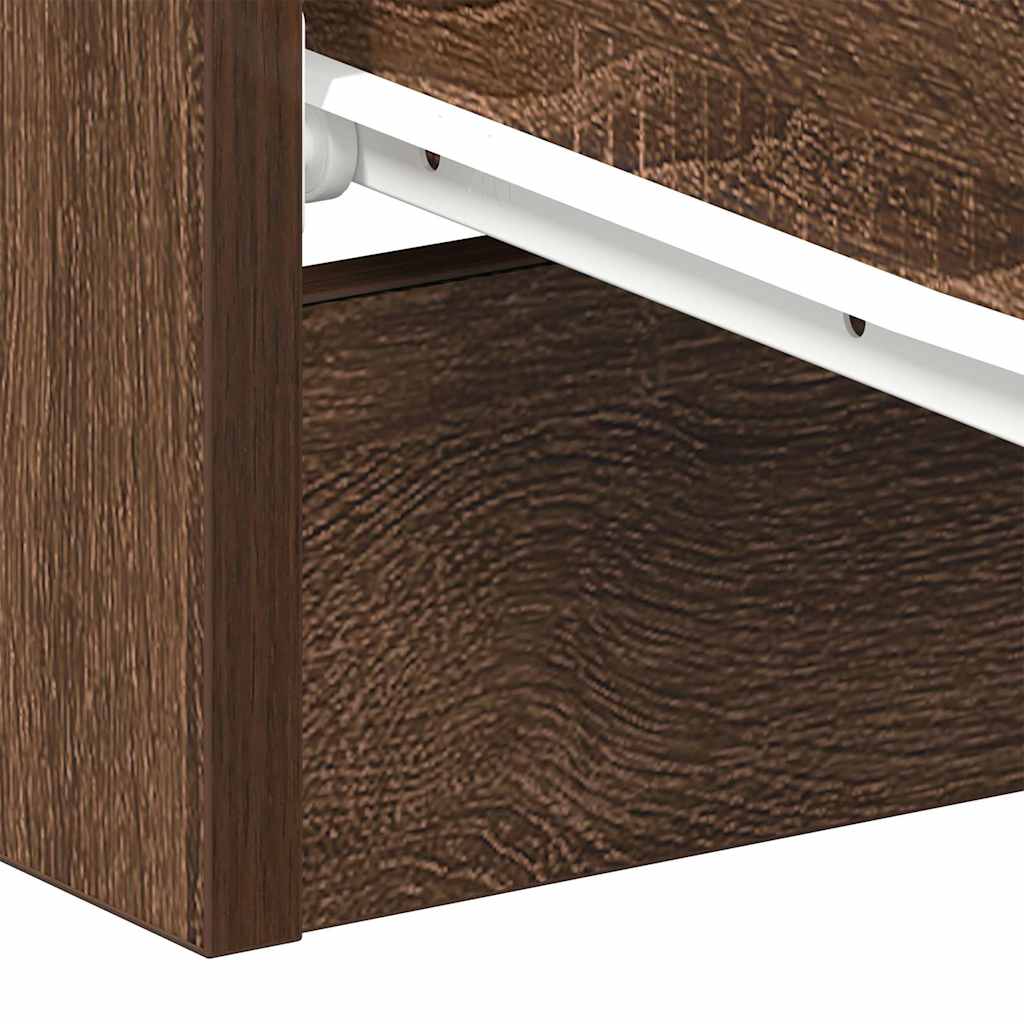 vidaXL Nachttisch Braun Eichen-Optik 38x35x56 cm Holzwerkstoff