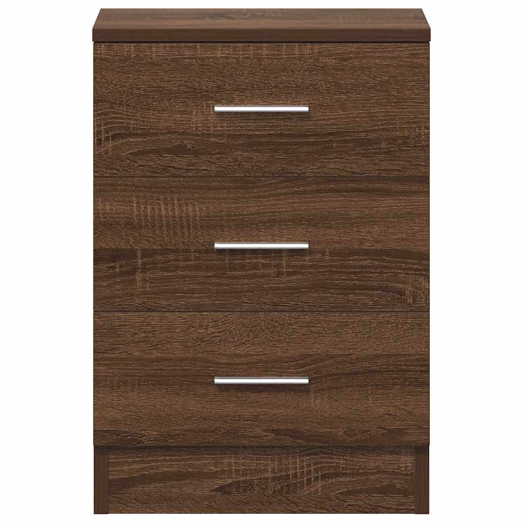 vidaXL Tables de chevet 2 pcs Aspect chêne marron 38x35x56 cm Bois d'ingénierie
