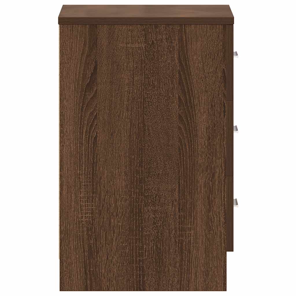 vidaXL Tables de chevet 2 pcs Aspect chêne marron 38x35x56 cm Bois d'ingénierie
