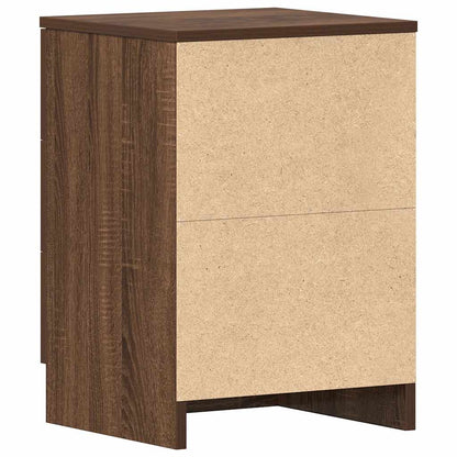 vidaXL Tables de chevet 2 pcs Aspect chêne marron 38x35x56 cm Bois d'ingénierie
