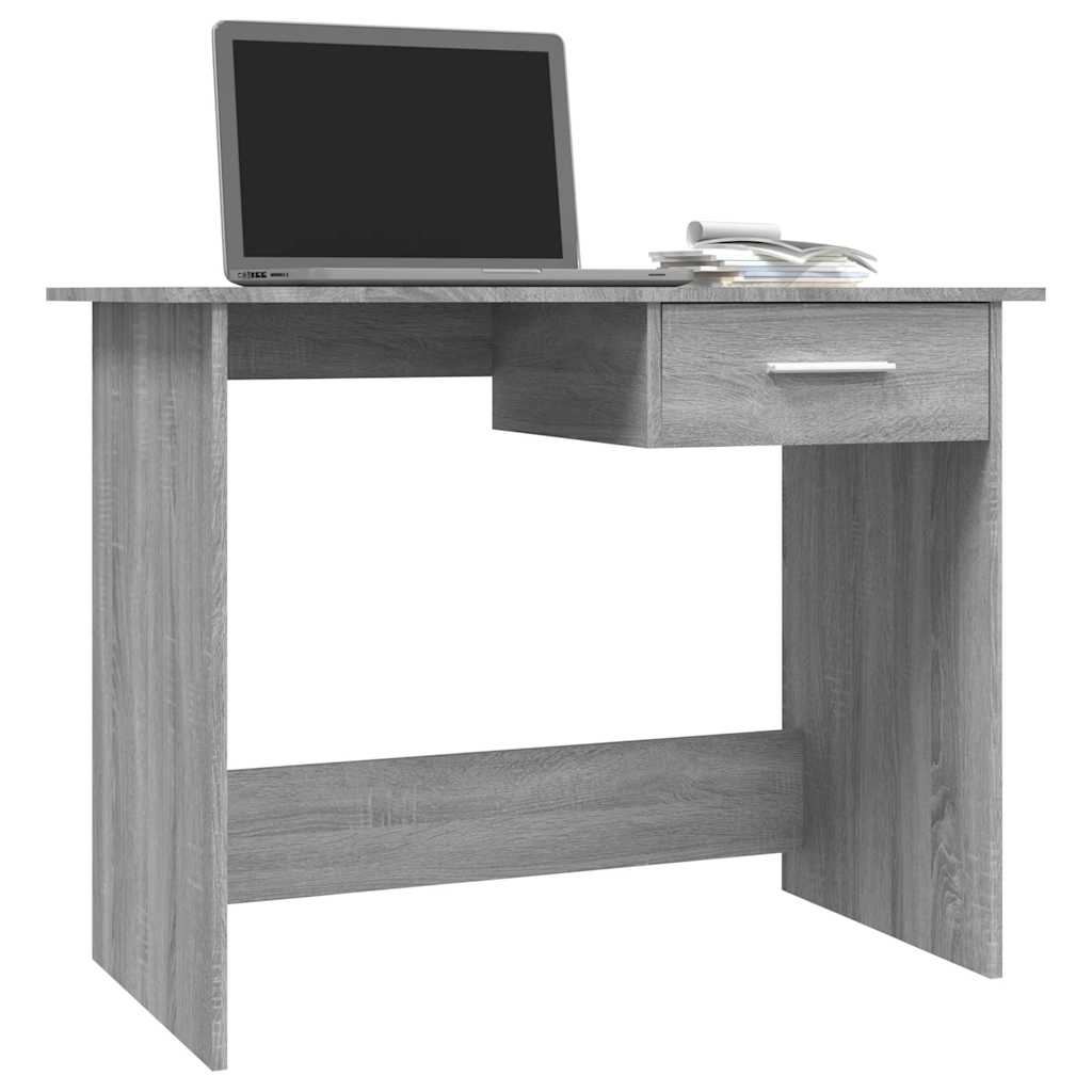 vidaXL Bureau Gris Sonoma 100x50x76 cm Bois d'ingénierie
