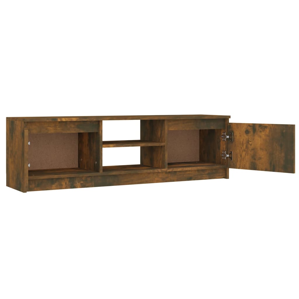 vidaXL Meuble TV chêne fumé 120x30x35,5 cm Aggloméré