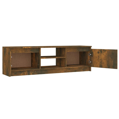 vidaXL Meuble TV chêne fumé 120x30x35,5 cm Aggloméré
