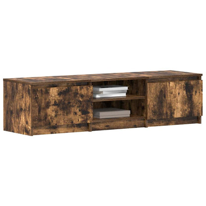 vidaXL Meuble TV chêne fumé 140x40x35,5 cm bois d'ingénierie