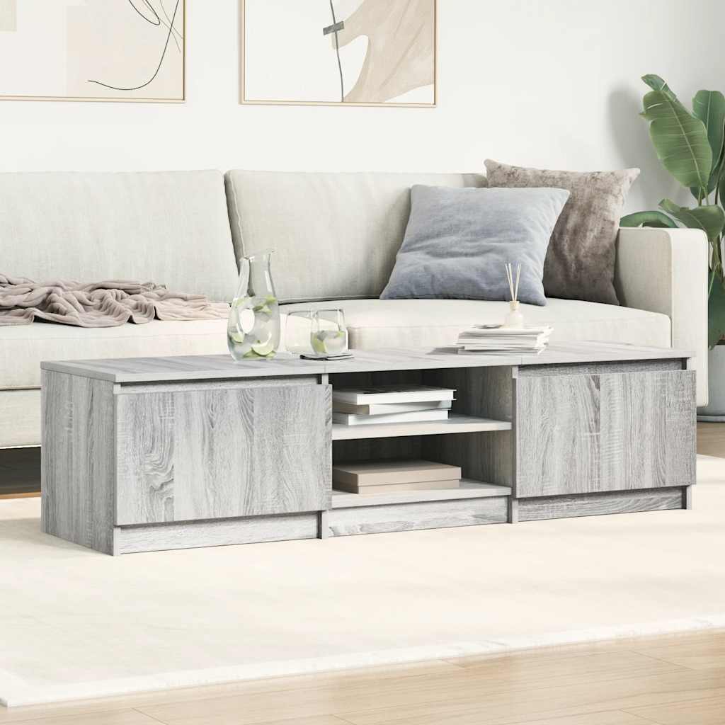 vidaXL Meuble TV Gris Sonoma 140x40x35,5 cm Aggloméré