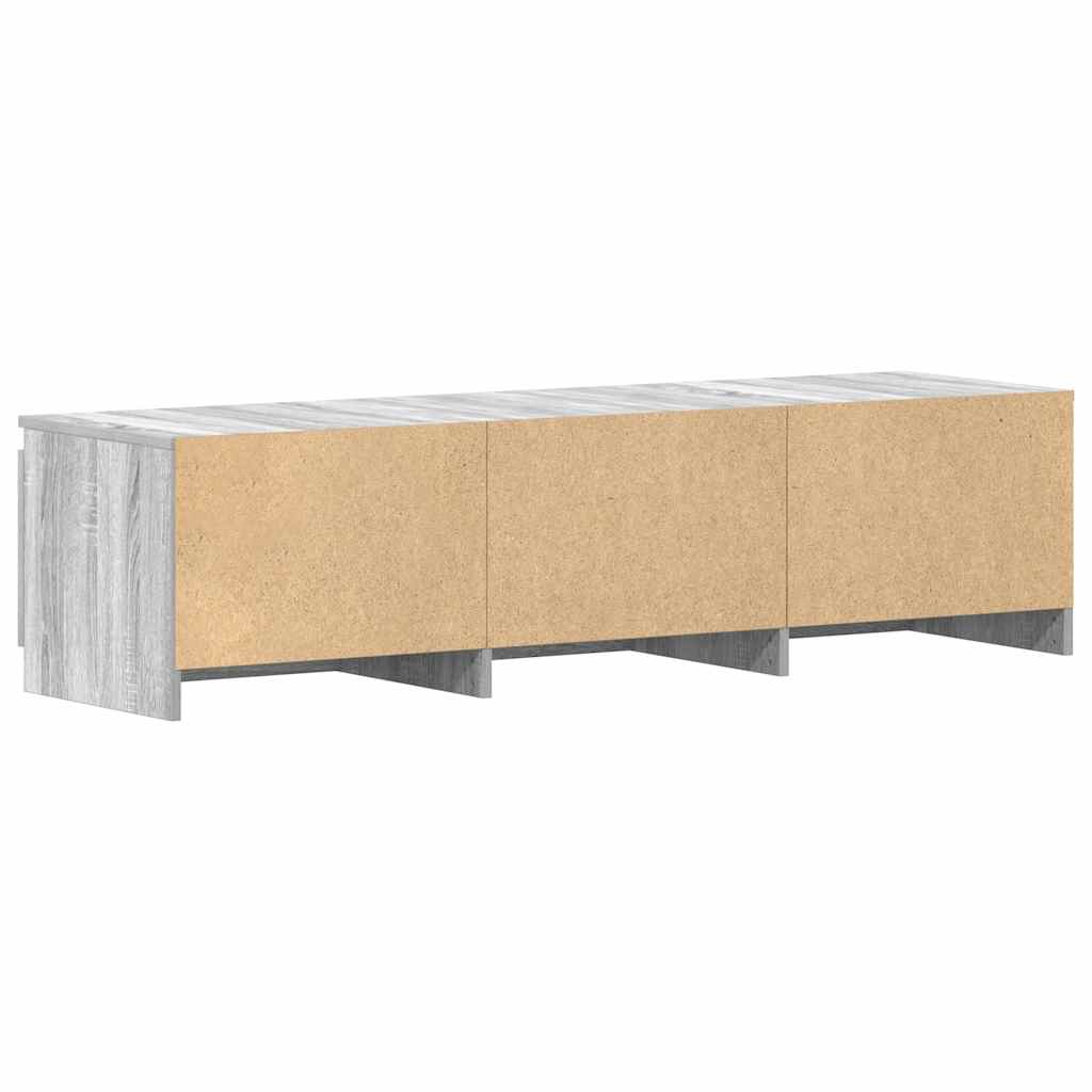 vidaXL Meuble TV Gris Sonoma 140x40x35,5 cm Aggloméré