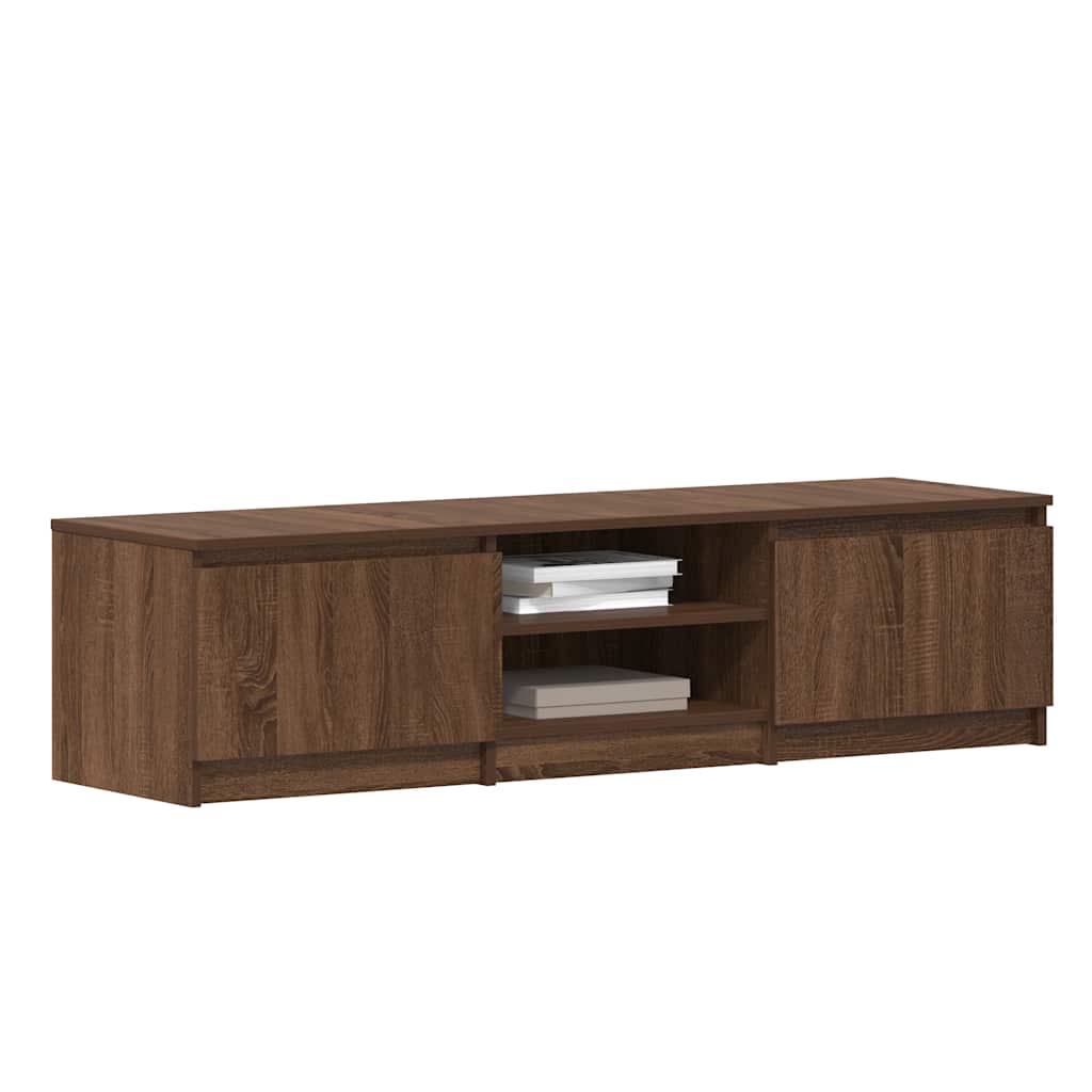 vidaXL Meuble TV marron aspect chêne 140x40x35,5 cm Aggloméré
