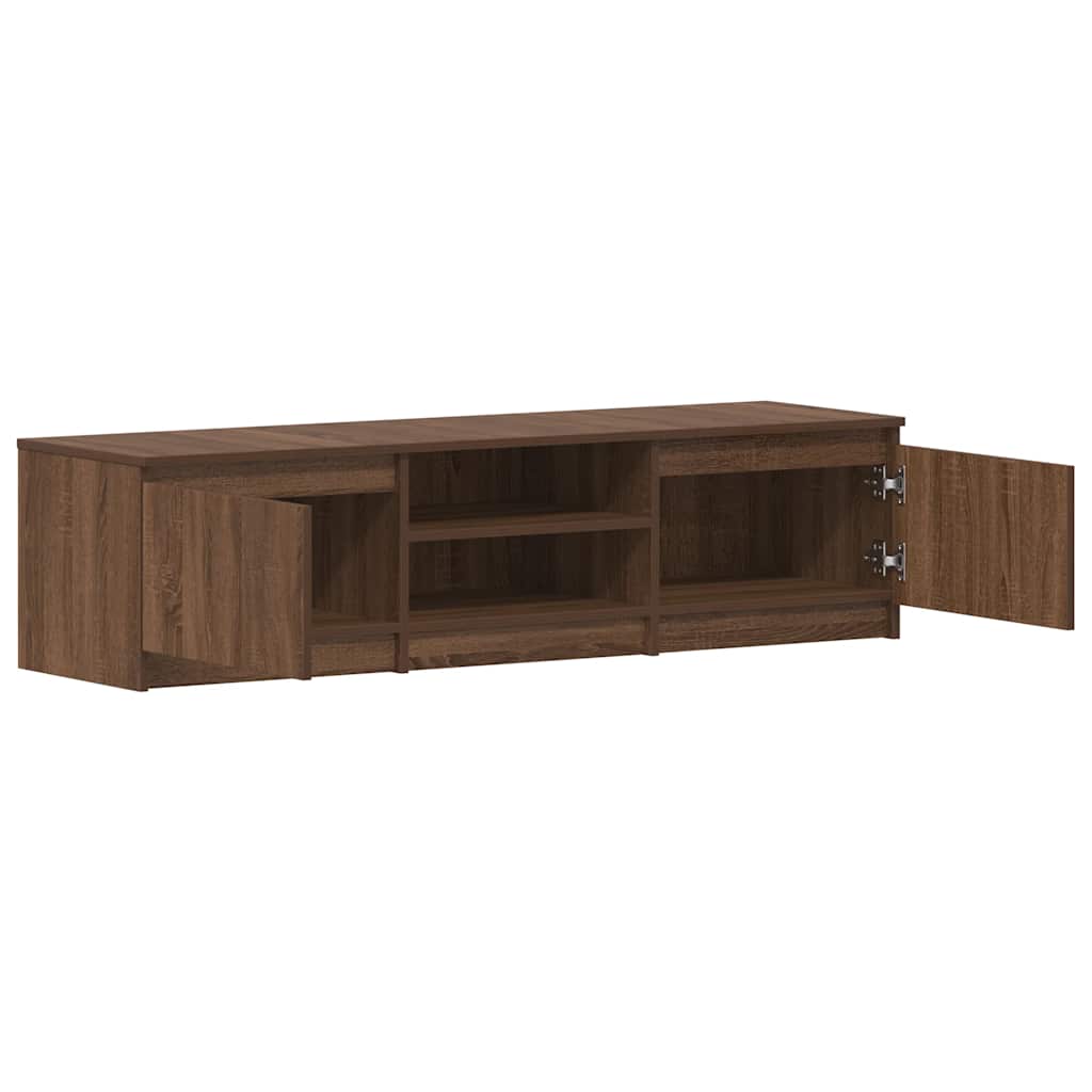vidaXL Meuble TV marron aspect chêne 140x40x35,5 cm Aggloméré