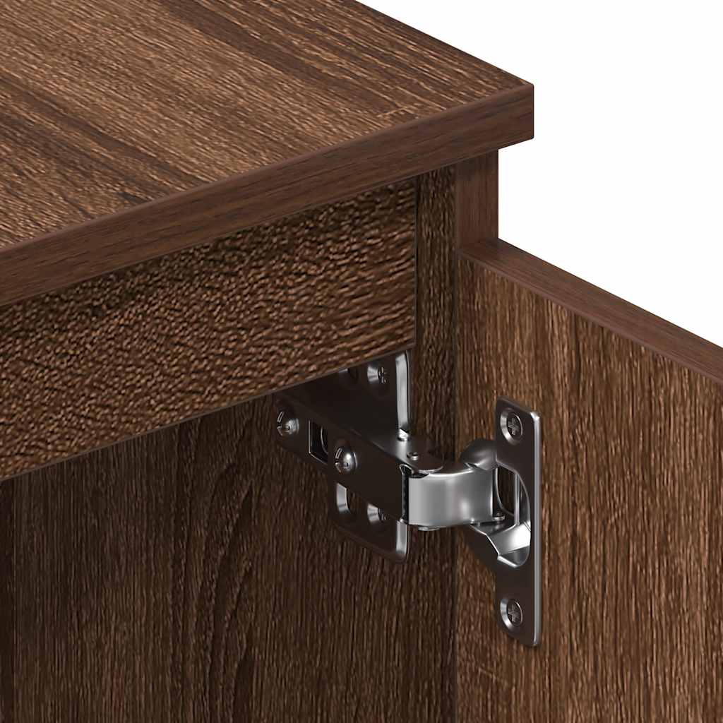 vidaXL Meuble TV marron aspect chêne 140x40x35,5 cm Aggloméré