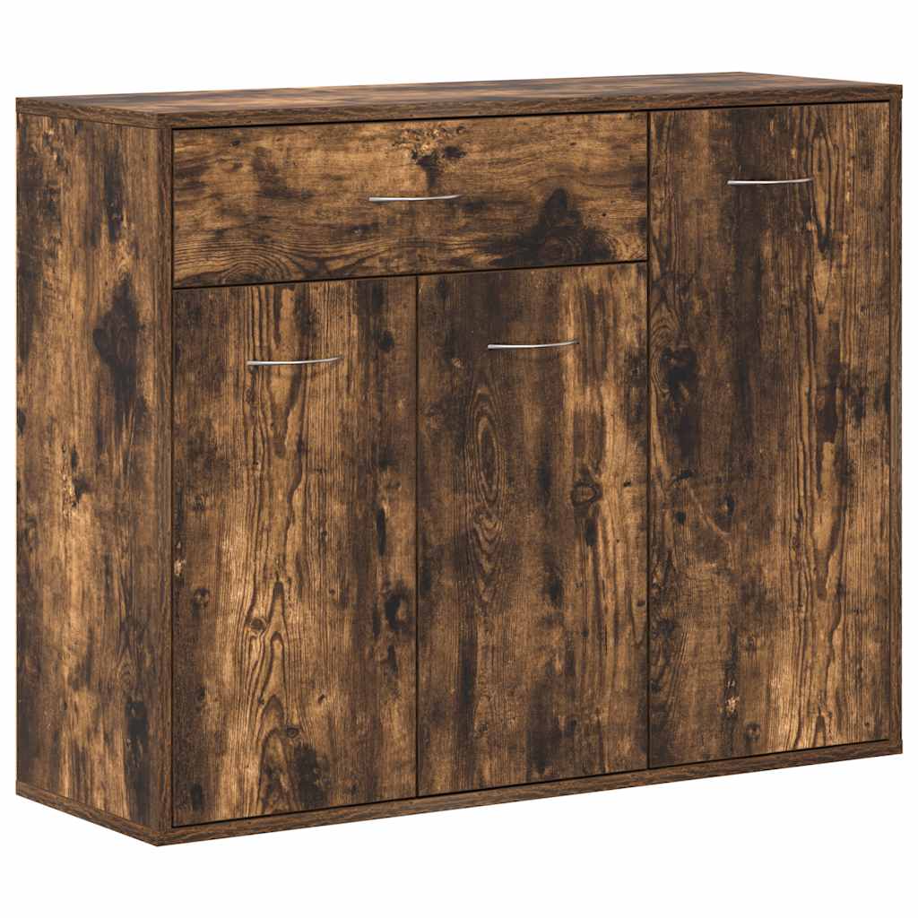 vidaXL Buffet chêne fumé 88x30x70 cm bois d'ingénierie