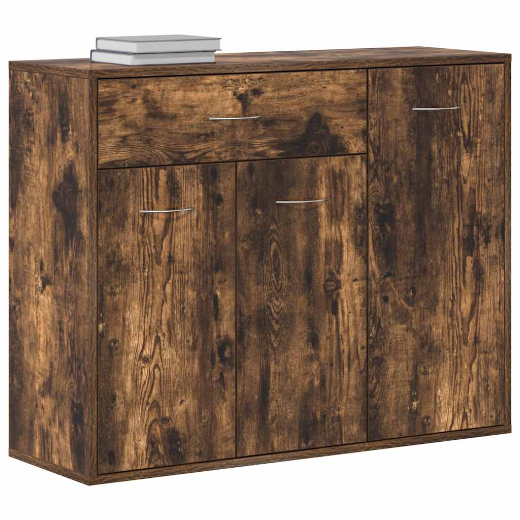 vidaXL Buffet chêne fumé 88x30x70 cm bois d'ingénierie
