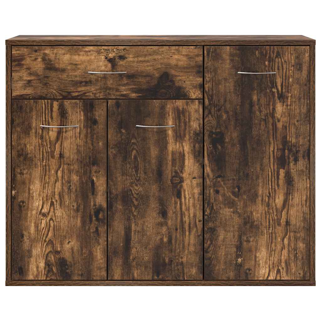 vidaXL Buffet chêne fumé 88x30x70 cm bois d'ingénierie