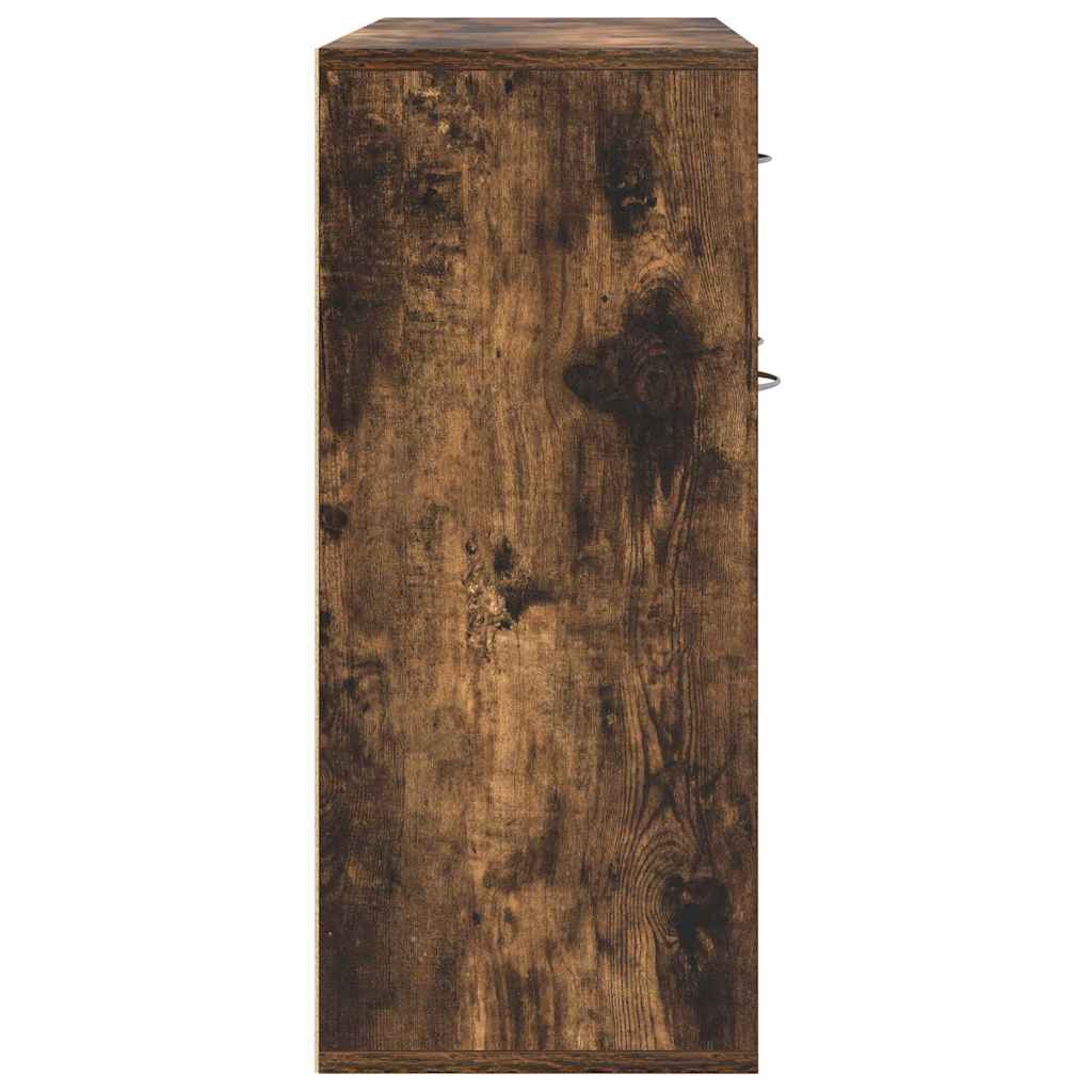 vidaXL Buffet chêne fumé 88x30x70 cm bois d'ingénierie