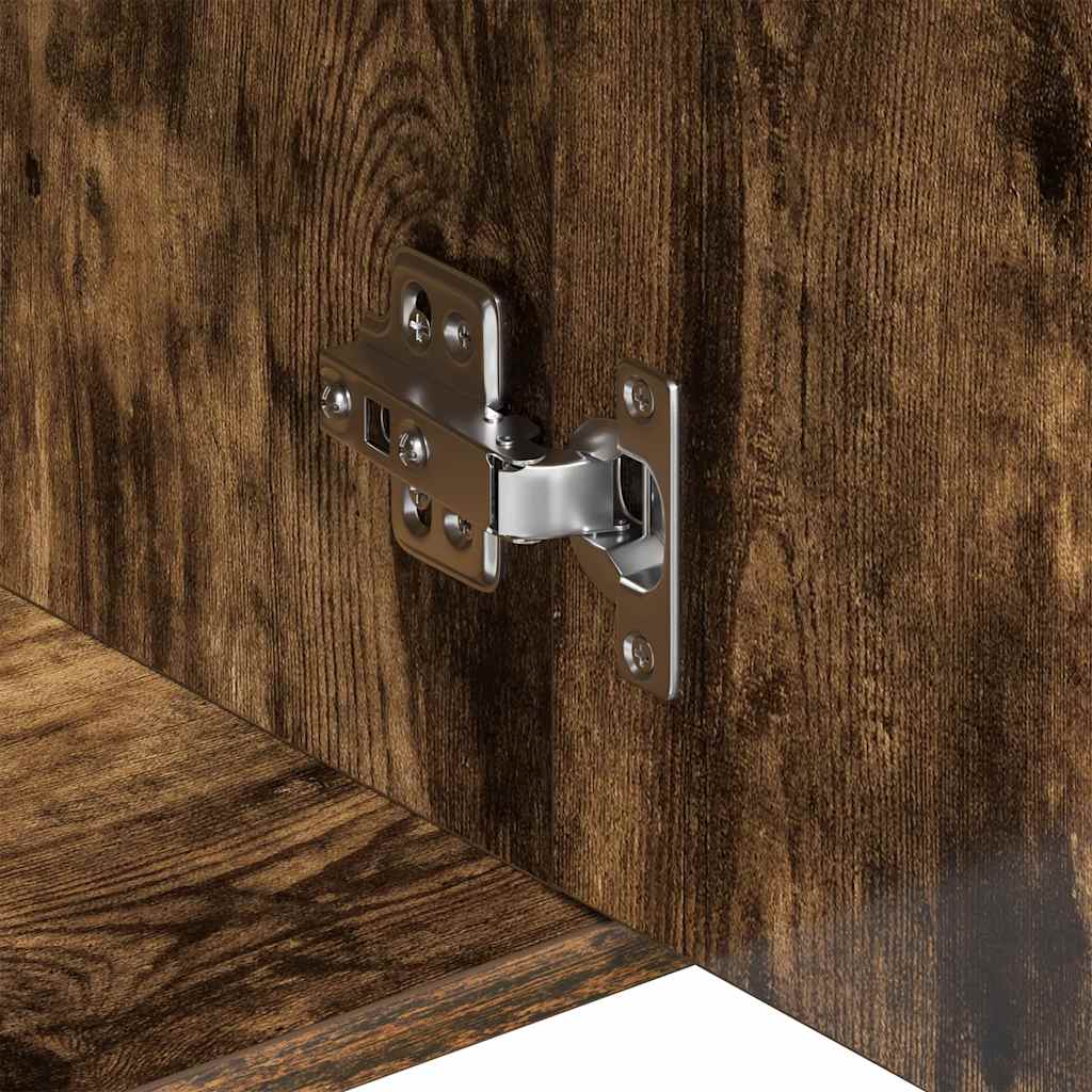 vidaXL Buffet chêne fumé 88x30x70 cm bois d'ingénierie