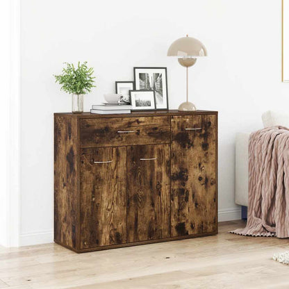 vidaXL Buffet chêne fumé 88x30x70 cm bois d'ingénierie