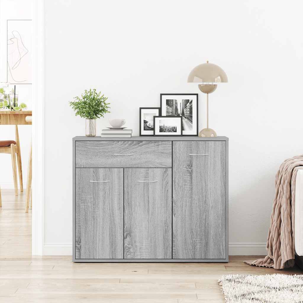 vidaXL Commode Gris Sonoma 88x30x70 cm Bois d'ingénierie