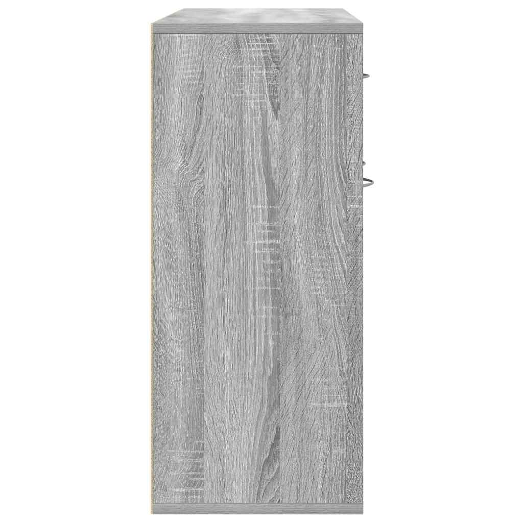 vidaXL Commode Gris Sonoma 88x30x70 cm Bois d'ingénierie