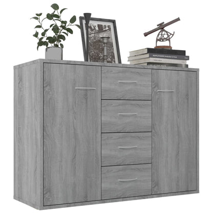 vidaXL Sideboard Grau Sonoma 88x30x65 cm Holzwerkstoff
