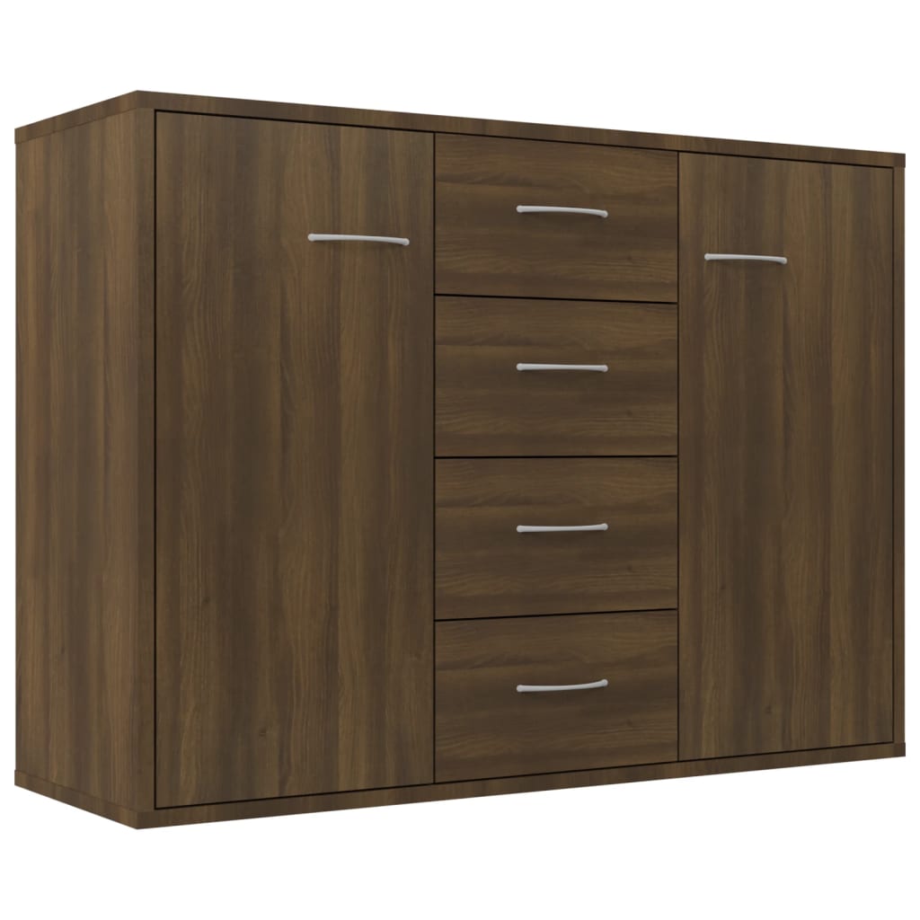 vidaXL Buffet Chêne Marron 88x30x65 cm Bois d'ingénierie