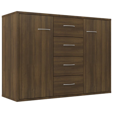 vidaXL Buffet Chêne Marron 88x30x65 cm Bois d'ingénierie