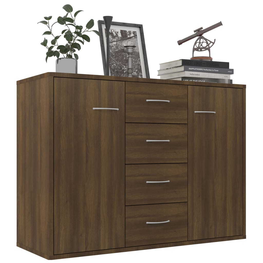 vidaXL Buffet Chêne Marron 88x30x65 cm Bois d'ingénierie