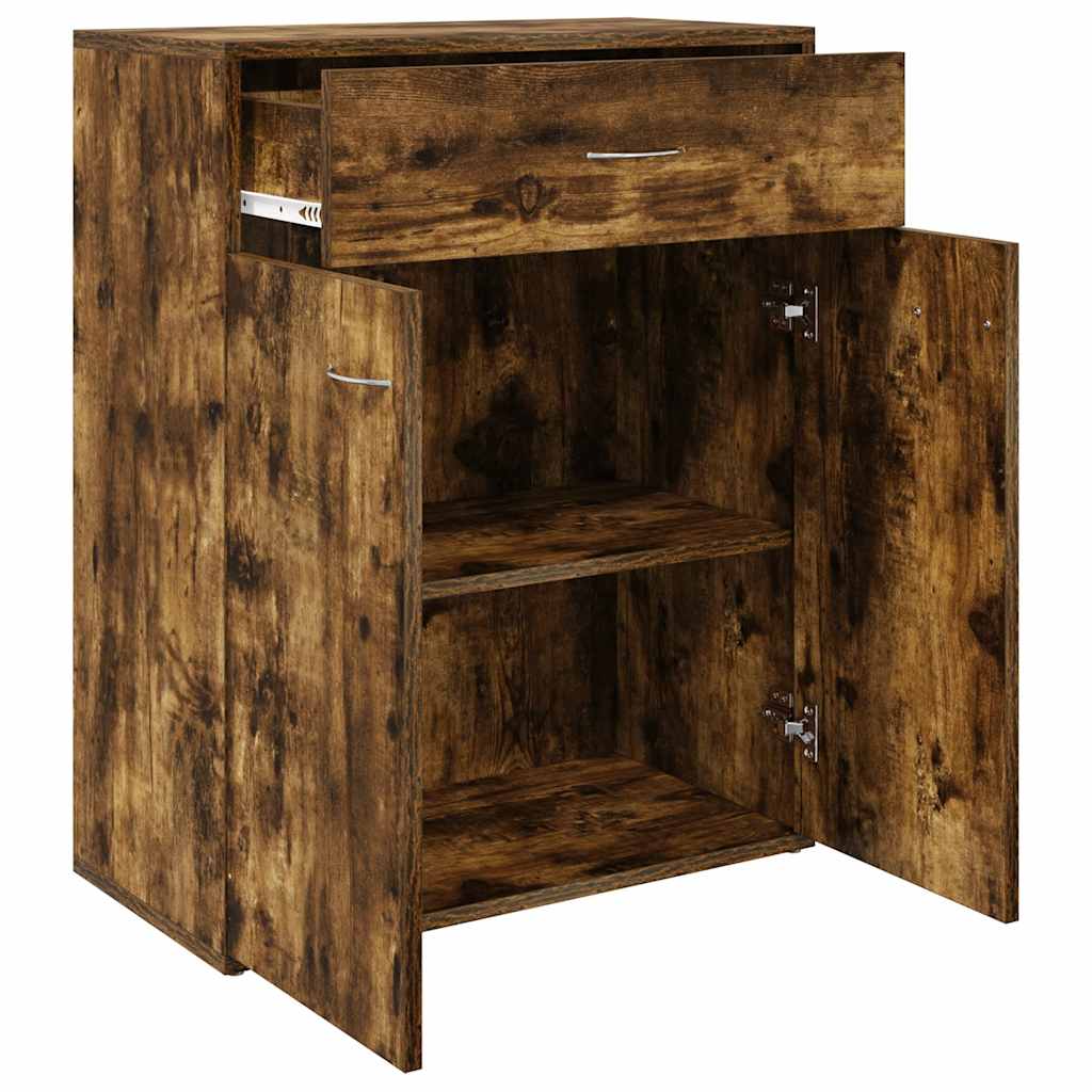 vidaXL Buffet chêne fumé 60x30x75 cm Bois d'ingénierie