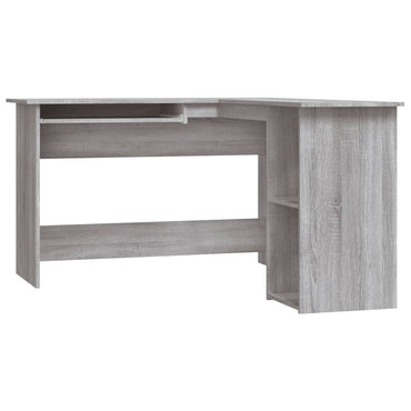 vidaXL Bureau d'angle Gris Sonoma 120x140x75 cm Bois d'ingénierie
