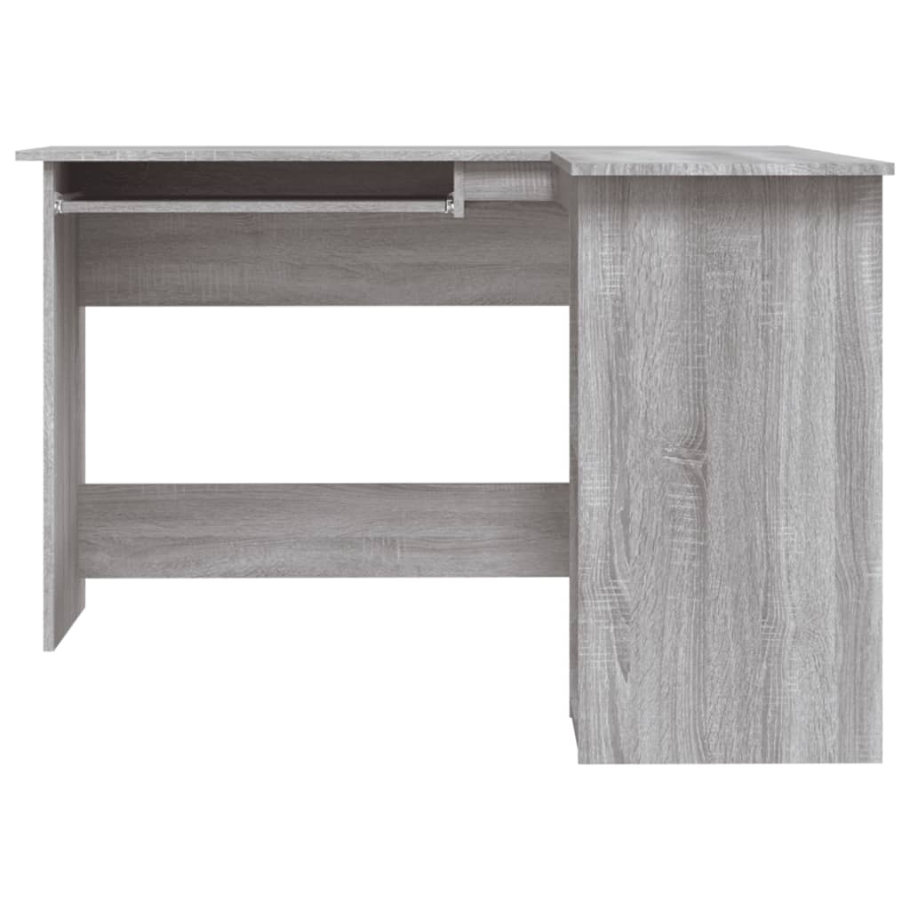 vidaXL Bureau d'angle Gris Sonoma 120x140x75 cm Bois d'ingénierie