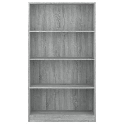 vidaXL Bibliothèque 4 étagères gris Sonoma 80x24x142 cm Bois d'ingénierie