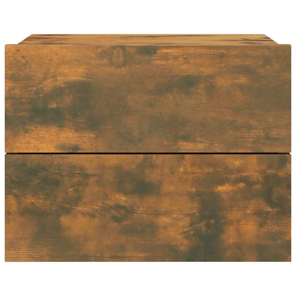 vidaXL Nachttische 2 Stk. Räuchereiche 40x30x30 cm Holzwerkstoff