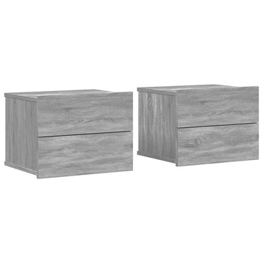 vidaXL Nachttische 2 Stk. Grau Sonoma 40x30x30 cm Holzwerkstoff