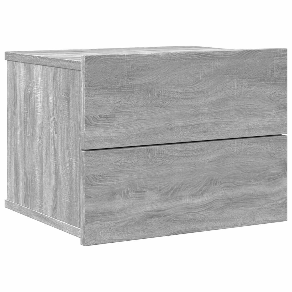 vidaXL Nachttische 2 Stk. Grau Sonoma 40x30x30 cm Holzwerkstoff