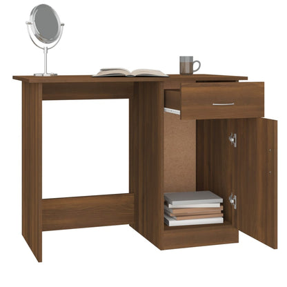 vidaXL Bureau marron aspect chêne 100x50x76 cm bois d'ingénierie