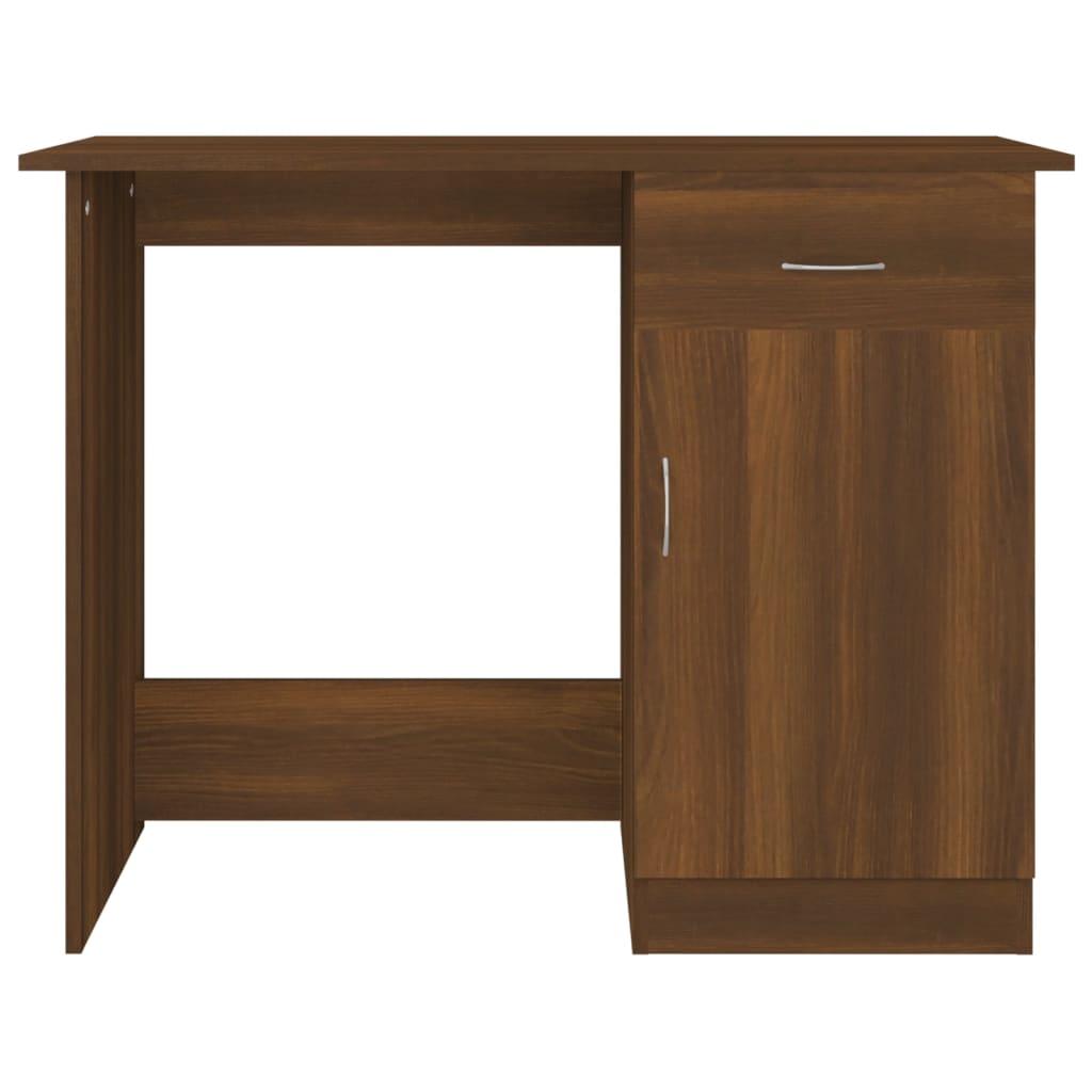 vidaXL Bureau marron aspect chêne 100x50x76 cm bois d'ingénierie