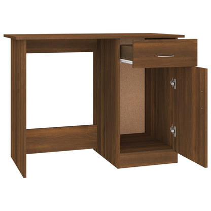 vidaXL Bureau marron aspect chêne 100x50x76 cm bois d'ingénierie