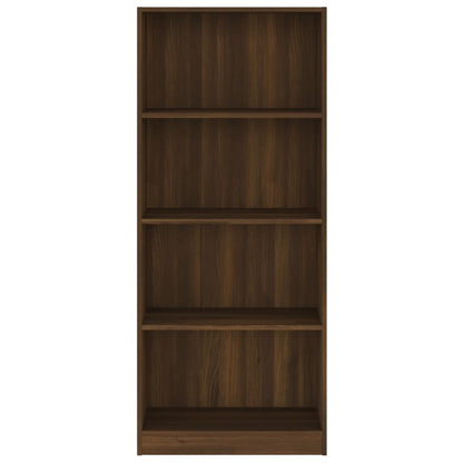 vidaXL Bibliothèque à 4 étagères Marron effet chêne 60x24x142 cm