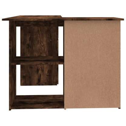 vidaXL Eckschreibtisch Räuchereiche 145x100x76 cm Holzwerkstoff