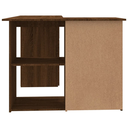 vidaXL Bureau d'angle marron aspect chêne 145x100x76 cm bois d'ingénierie