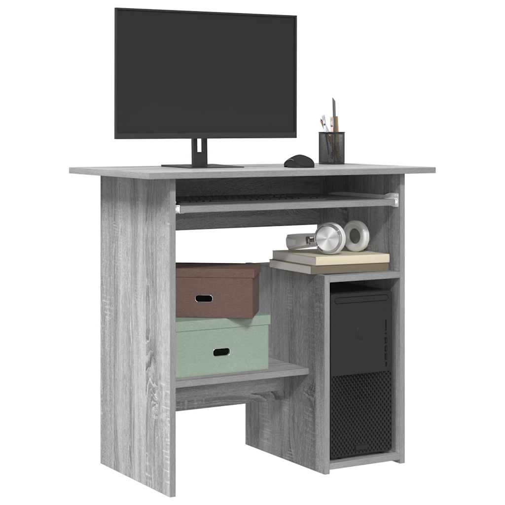 vidaXL Bureau gris sonoma 80x45x74 cm Bois d'ingénierie