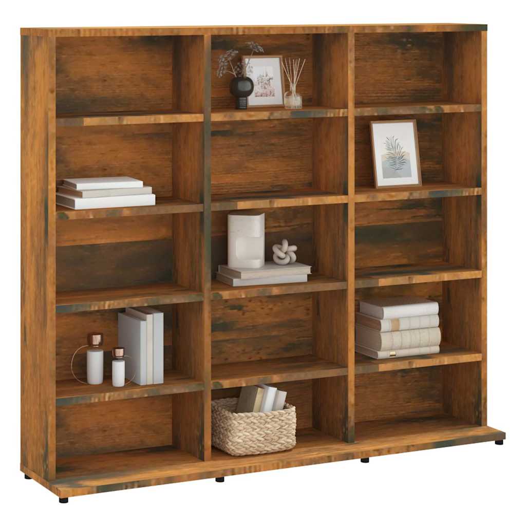 CD-Regal Räuchereiche 100x23x89,5 cm Holzwerkstoff