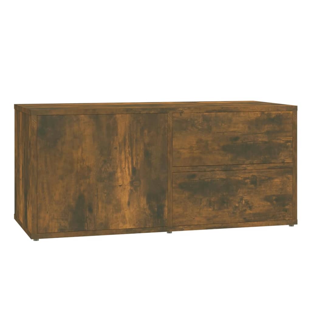 Meuble TV chêne fumé 80x34x36 cm bois d'ingénierie vidaXL