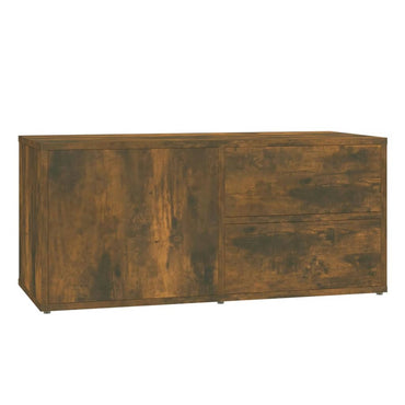 Meuble TV chêne fumé 80x34x36 cm bois d'ingénierie vidaXL