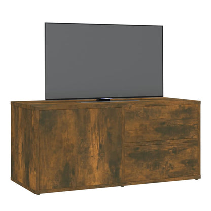 Meuble TV chêne fumé 80x34x36 cm bois d'ingénierie vidaXL