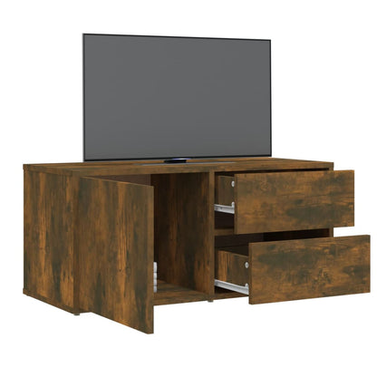 Meuble TV chêne fumé 80x34x36 cm bois d'ingénierie vidaXL