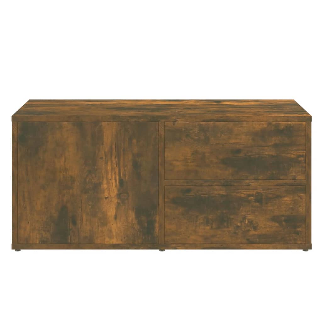 Meuble TV chêne fumé 80x34x36 cm bois d'ingénierie vidaXL