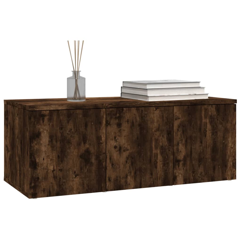 Meuble TV vidaXL chêne fumé 80x34x30 cm bois d'ingénierie