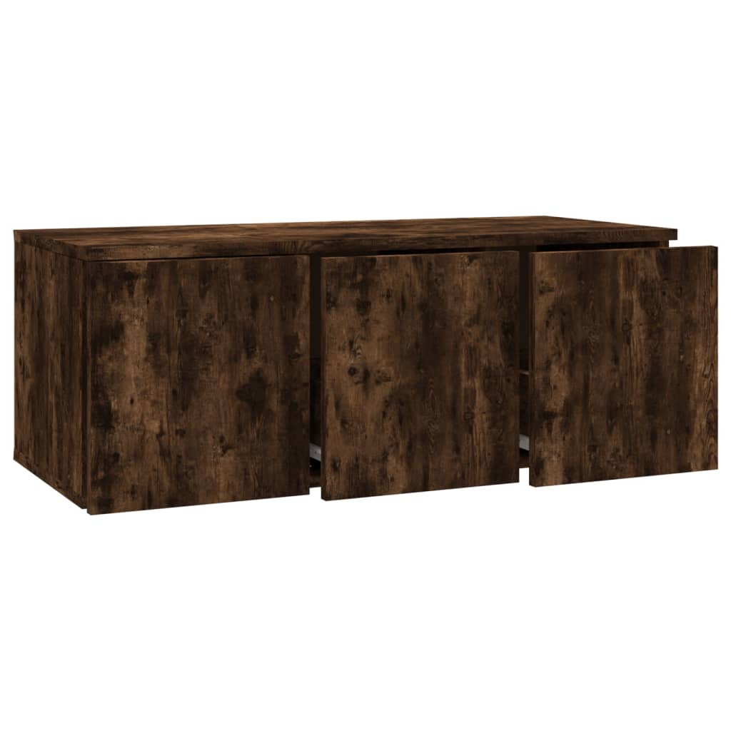 Meuble TV vidaXL chêne fumé 80x34x30 cm bois d'ingénierie