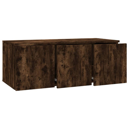 Meuble TV vidaXL chêne fumé 80x34x30 cm bois d'ingénierie