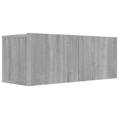 vidaXL Meuble TV gris Sonoma 80x30x30 cm en bois d'ingénierie