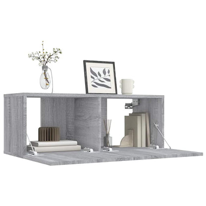 vidaXL Meuble TV gris Sonoma 80x30x30 cm en bois d'ingénierie